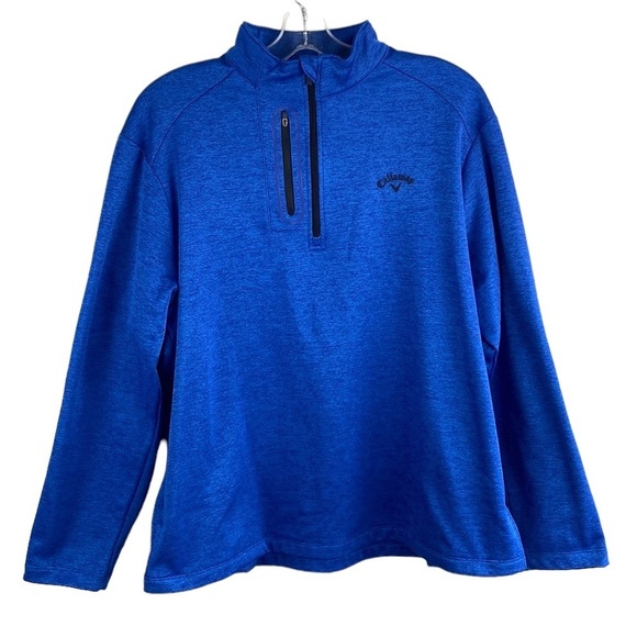 Callaway Opti-Shield 1/4 Zip Pullover- Blue Surf Size XL UPF 50 Sun Protection - Picture 1 of 15